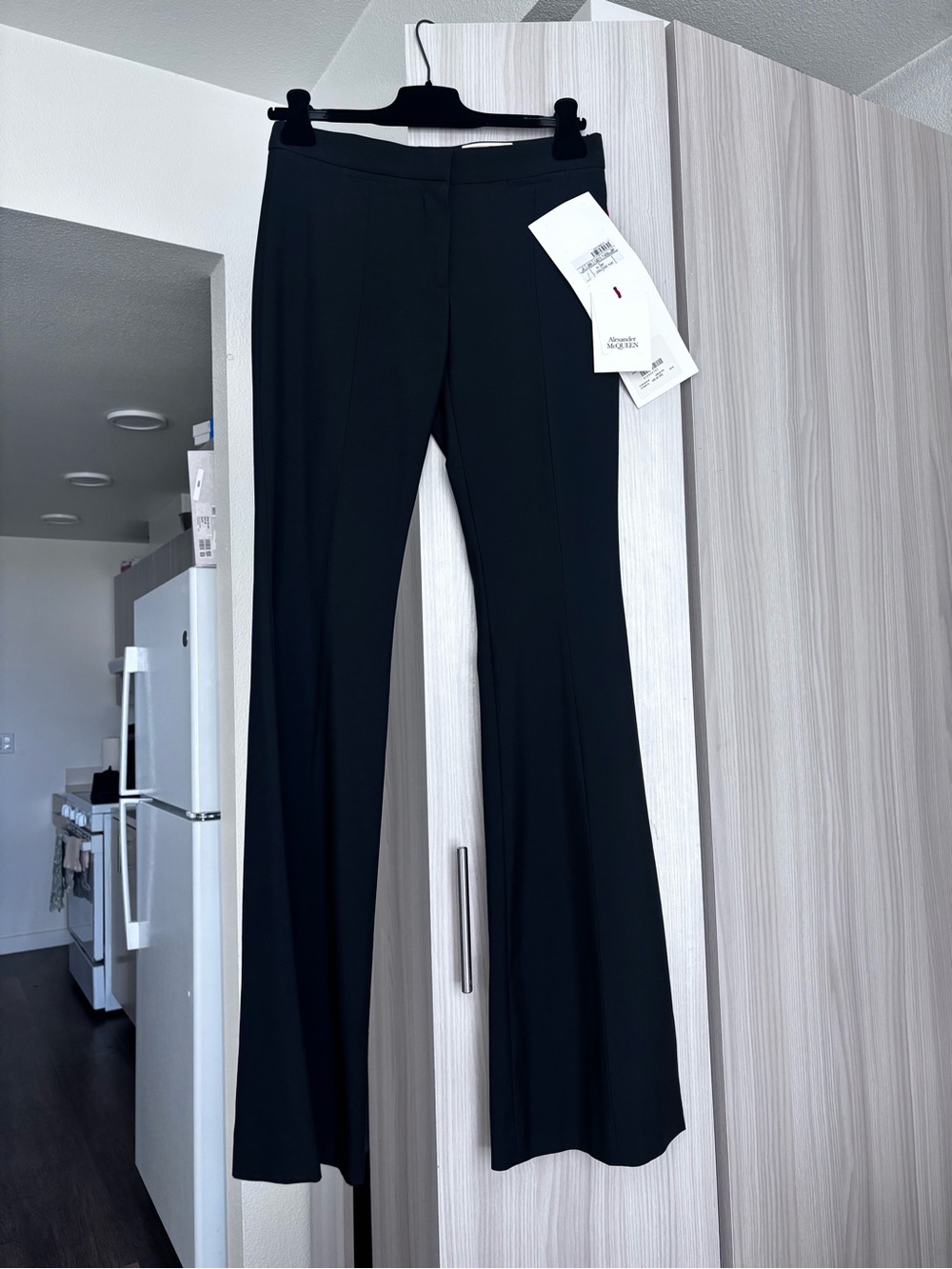 Alexander McQueen Black Boot-Cut Trouser Pants